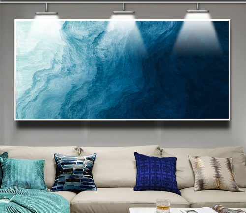 Quadro Decorativo Abstrato Degrade Azul Escuro