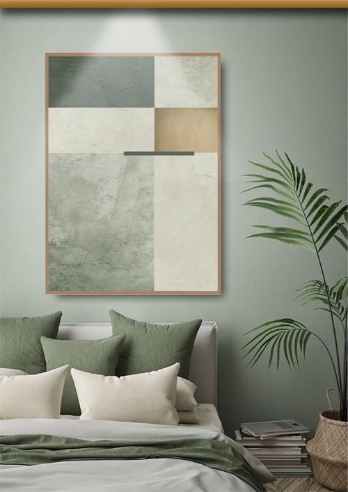 Quadro Decorativo Abstrato Neutro em tons de cinza