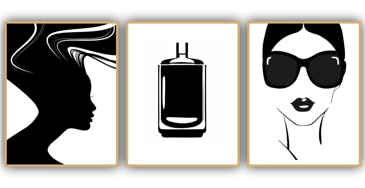 Jogo com 3 Quadros Decorativos Figurativos Beauty - Imagem 3