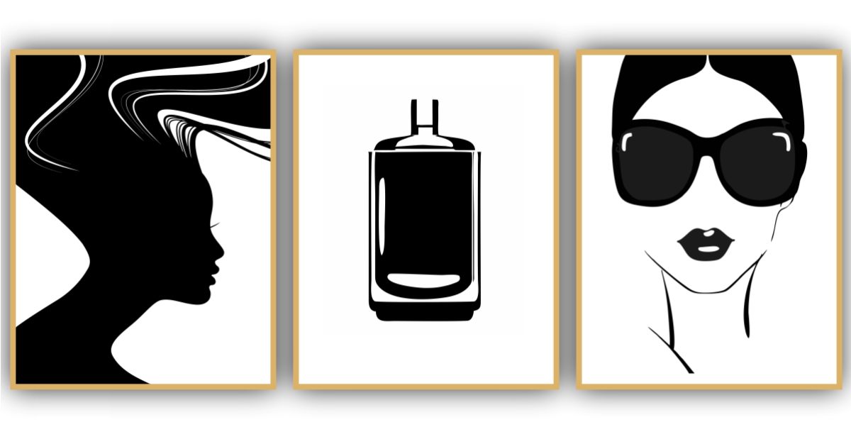 Jogo com 3 Quadros Decorativos Figurativos Beauty - Imagem 4