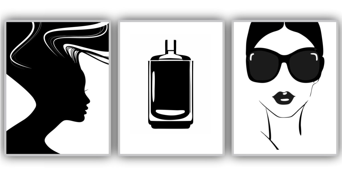 Jogo com 3 Quadros Decorativos Figurativos Beauty - Imagem 6