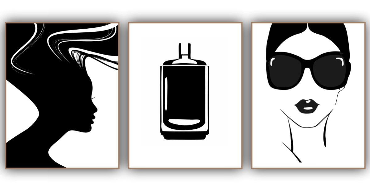 Jogo com 3 Quadros Decorativos Figurativos Beauty - Imagem 9