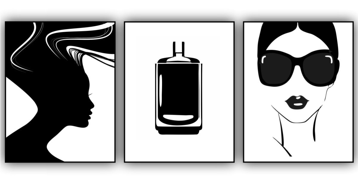 Jogo com 3 Quadros Decorativos Figurativos Beauty - Imagem 12
