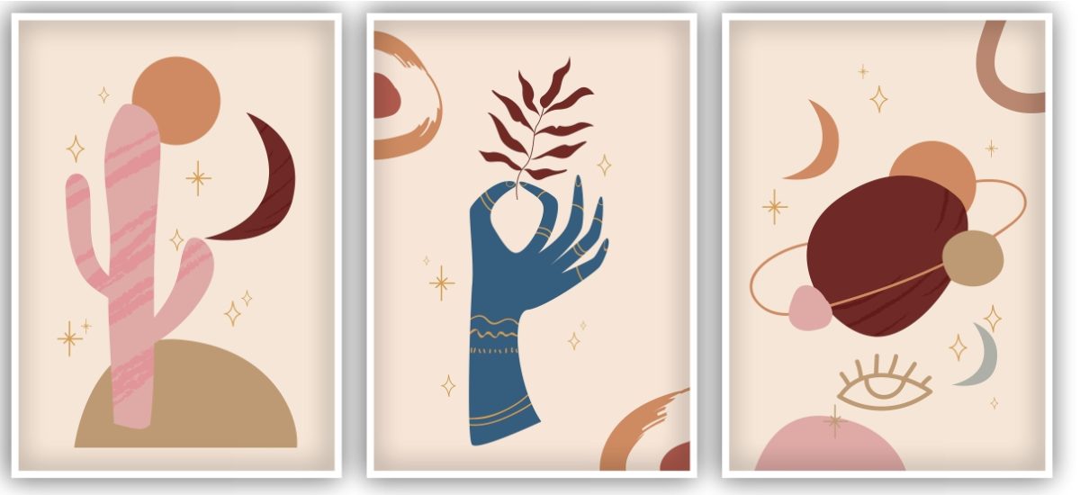 Jogo com 3 Quadros Decorativos Figurativos - Imagem 2
