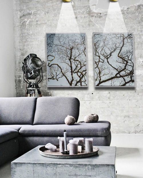 Jogo com 2 Quadros Decorativos Árvores e Galhos