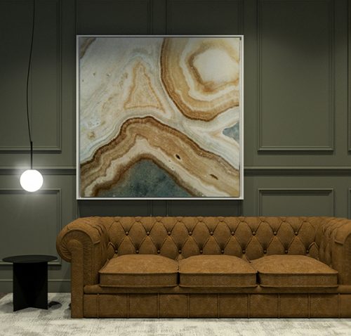 Quadro Decorativo Abstrato em Tons Neutros