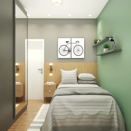 Jogo com 2 Quadros Decorativos Bicicleta