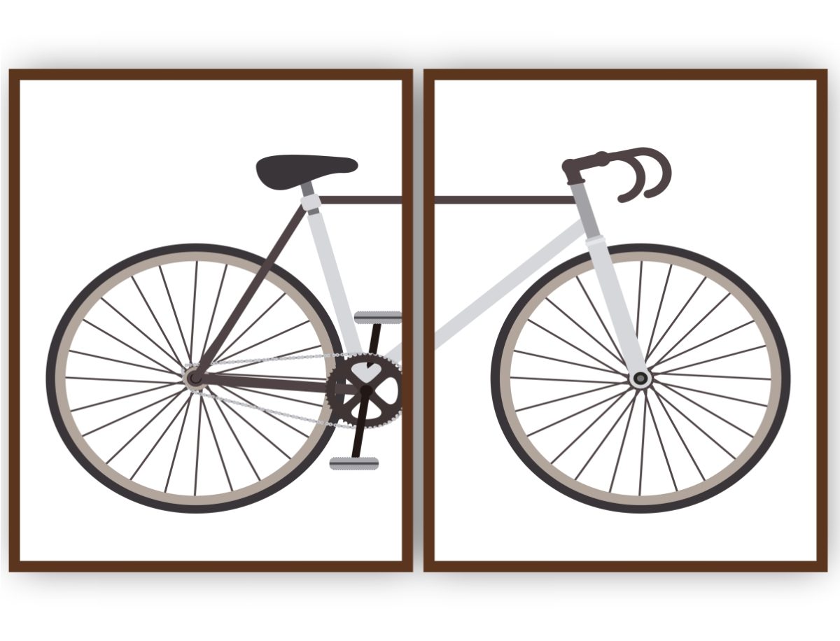 Jogo com 2 Quadros Decorativos Bicicleta - Imagem 5