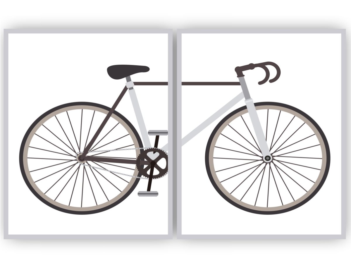 Jogo com 2 Quadros Decorativos Bicicleta - Imagem 6