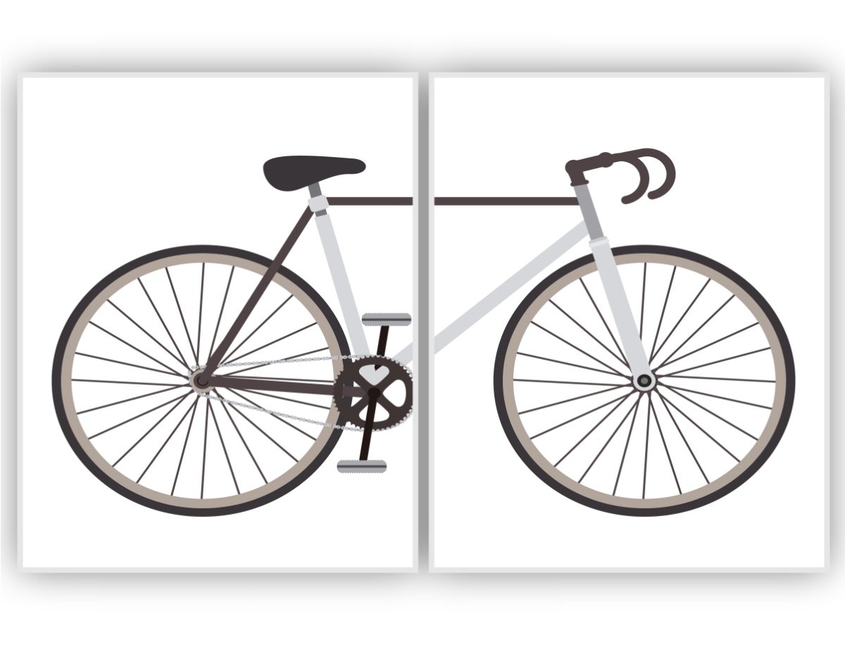Jogo com 2 Quadros Decorativos Bicicleta - Imagem 8