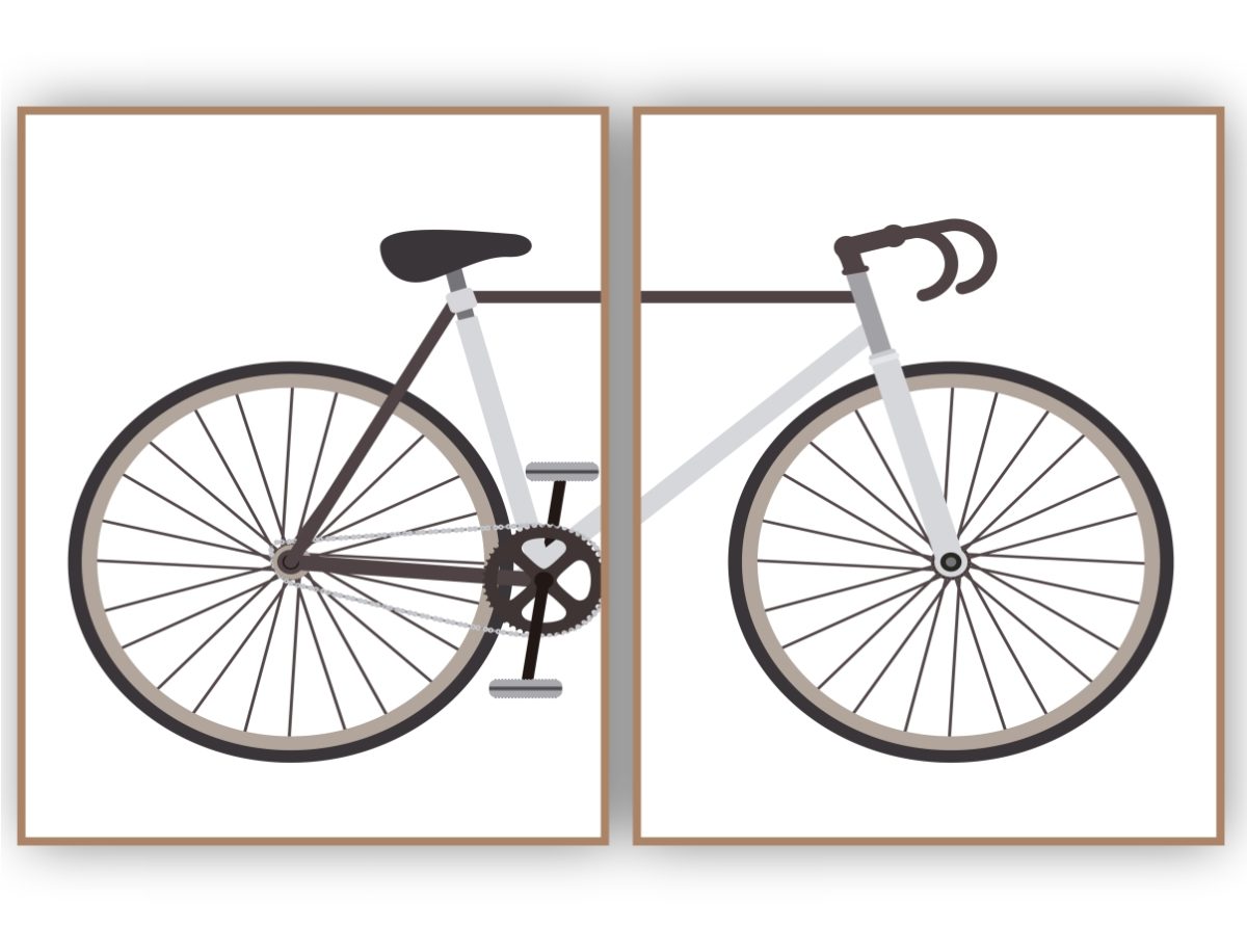 Jogo com 2 Quadros Decorativos Bicicleta - Imagem 9