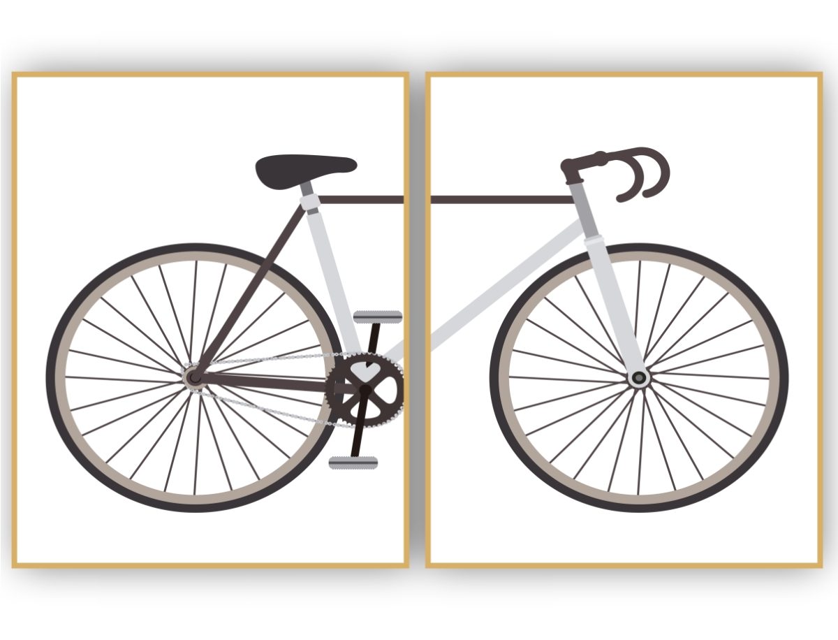 Jogo com 2 Quadros Decorativos Bicicleta - Imagem 10