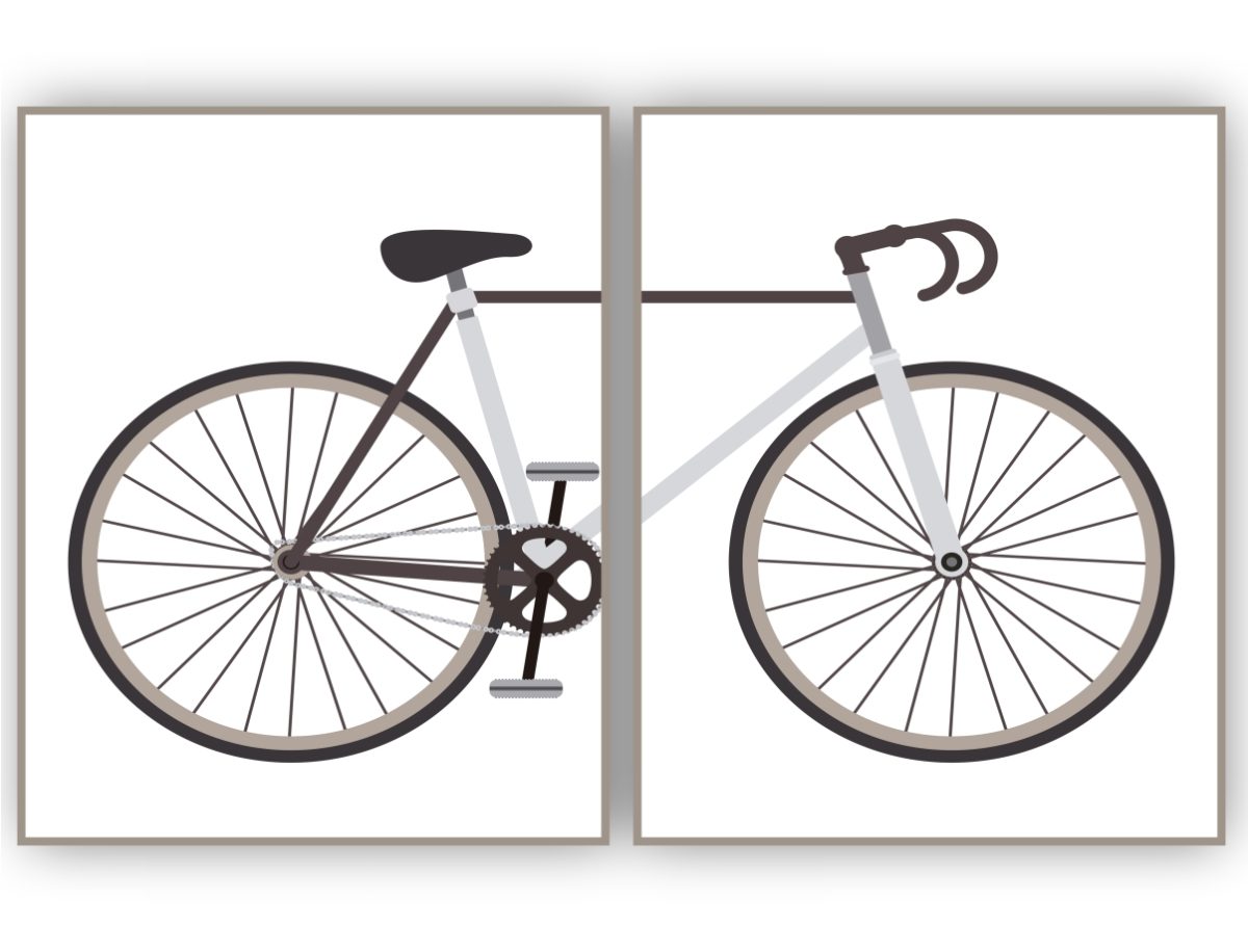 Jogo com 2 Quadros Decorativos Bicicleta - Imagem 11
