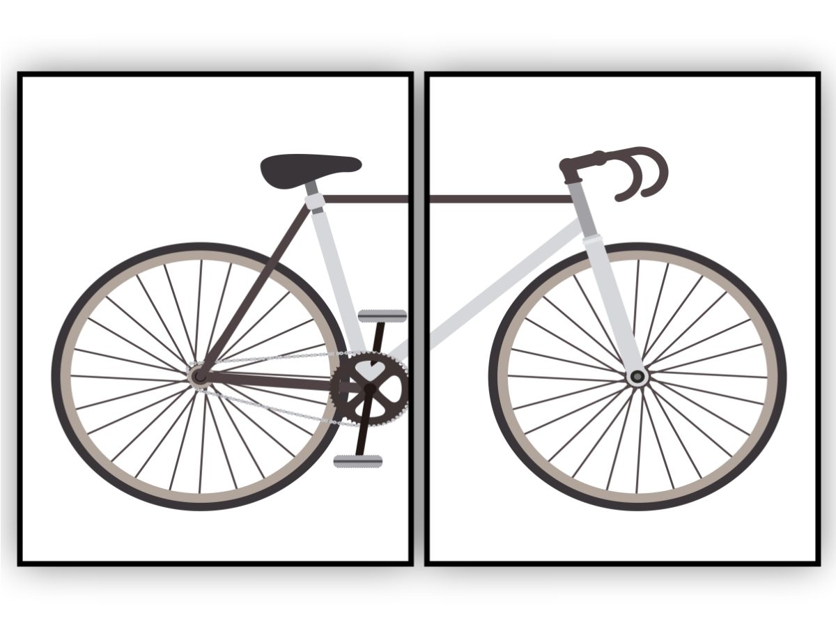 Jogo com 2 Quadros Decorativos Bicicleta - Imagem 12