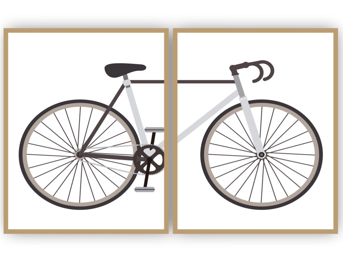 Jogo com 2 Quadros Decorativos Bicicleta - Imagem 14