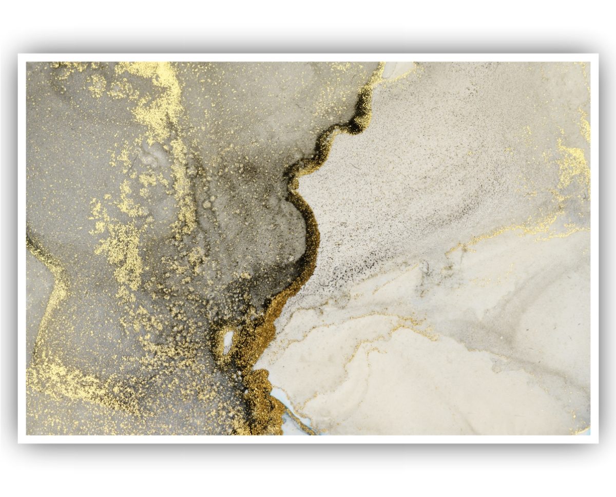 Quadro Decorativo Abstrato Marmorizado Verde - Imagem 2
