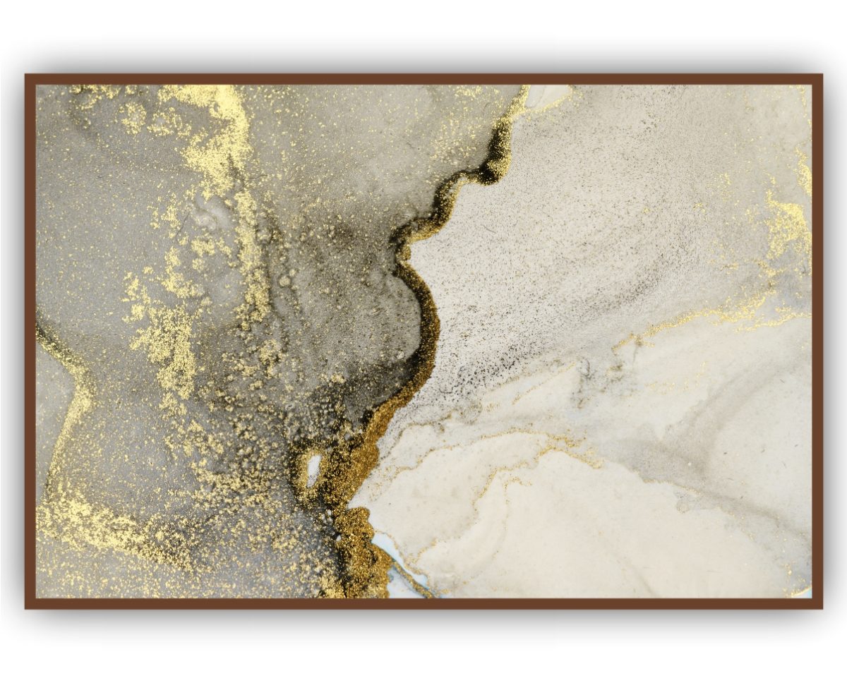 Quadro Decorativo Abstrato Marmorizado Verde - Imagem 5