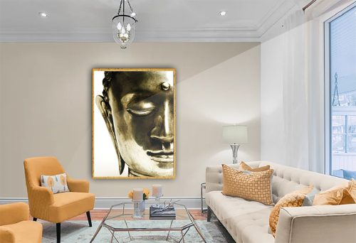 Quadro Decorativo Buda ao fundo branco