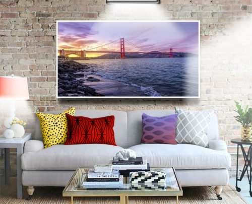 Quadro Decorativo Paisagem Mar e Ponte