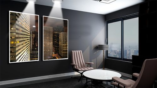 Jogo com 2 Quadros Fotografia Cidade Urbana