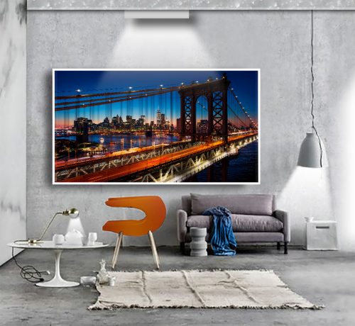Quadro Decorativo Cidade e Ponte