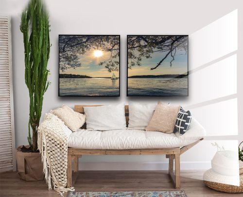 Jogo com 2 Quadros Fotografia Paisagem
