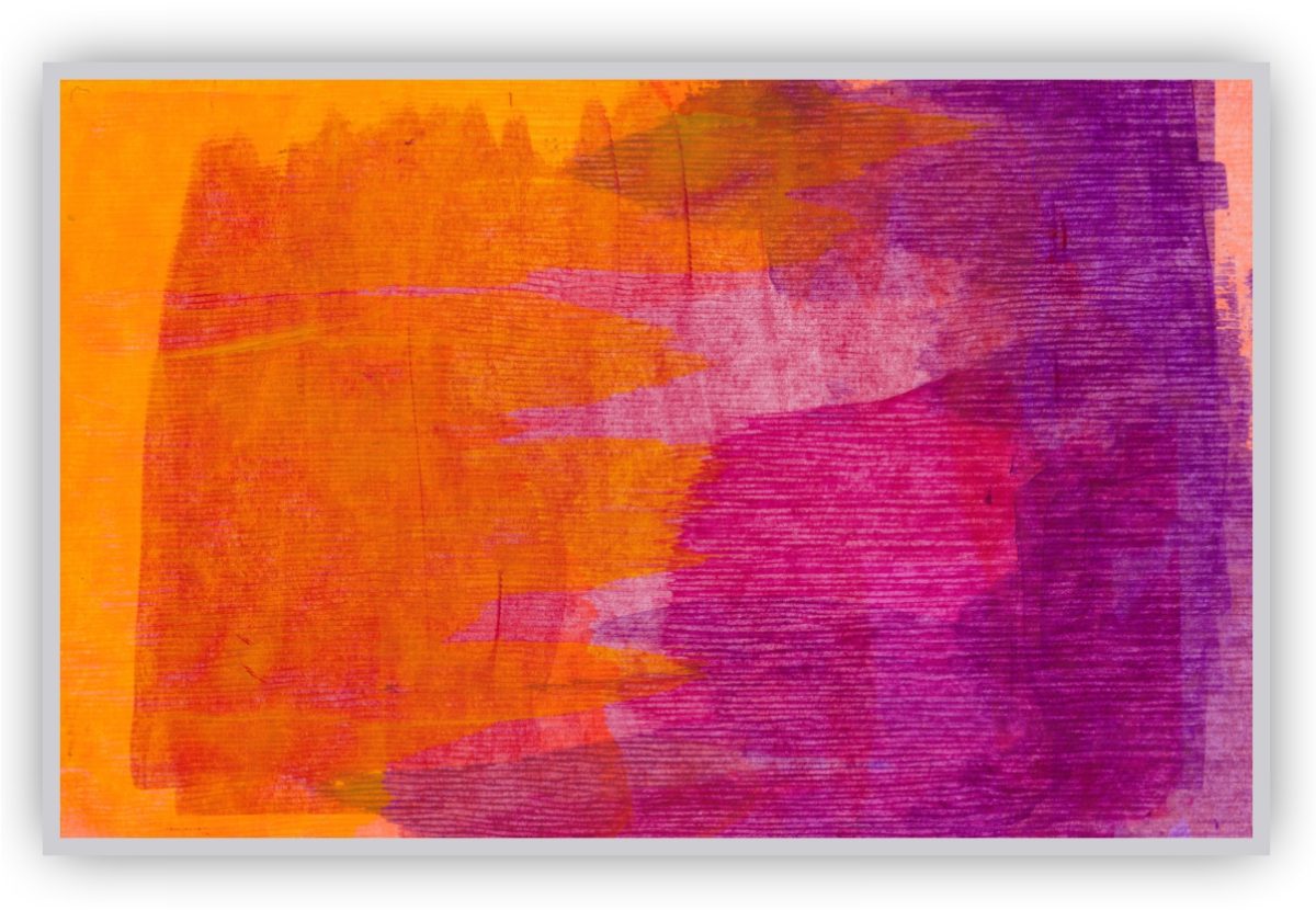 Quadro Decorativo Abstrato com Tons de Amarelo, Laranja, Rosa e Roxo - Imagem 18