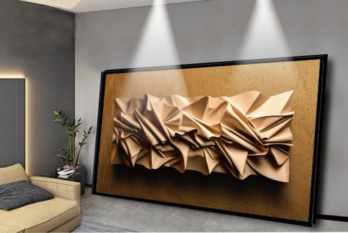 Quadro Decorativo Exclusivo Abstrato Relevo Cobre