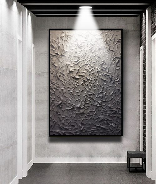 Quadro Decorativo Exclusivo Abstrato com Relevos