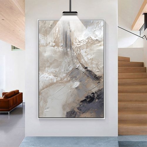 Quadro Decorativo Exclusivo Abstrato em tons neutros