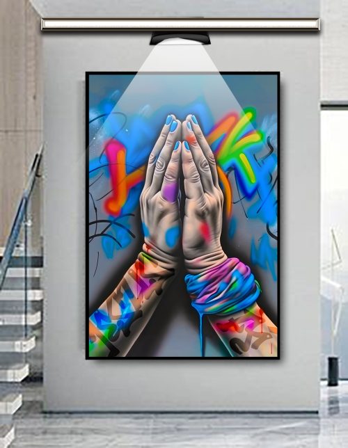Quadro Decorativo Exclusivo Mãos Coloridas