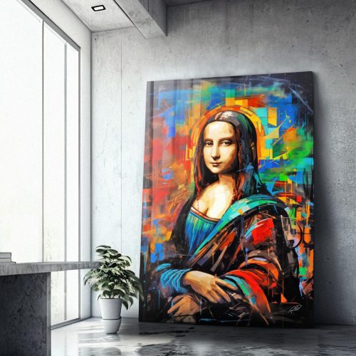 Quadro Decorativo Releitura Monalisa Abstrata
