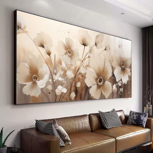 Quadro Decorativo Floral Neutro