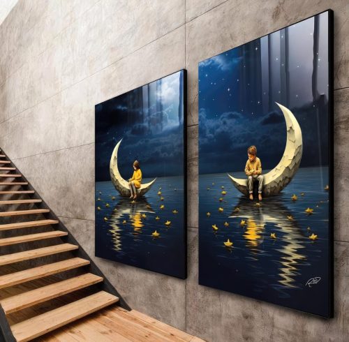 Jogo com 2 Quadros Decorativos Figurativo