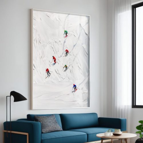 Quadro Decorativo Abstrato Esqui