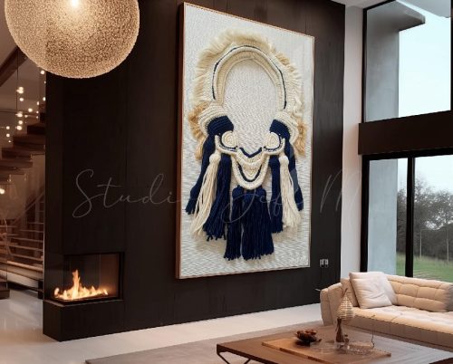Quadro Decorativo Efeito Macramé