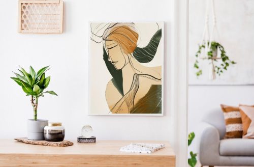 Quadro Decorativo Mulher Abstrata Figurativa