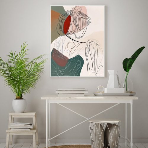 Quadro Decorativo Mulher Abstrata Figurativa
