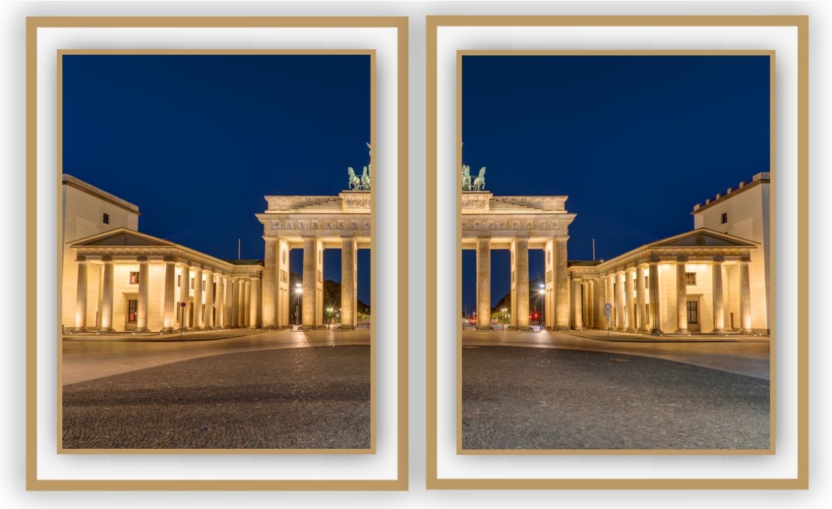 Jogo com 2 Quadros Decorativos Brandenburger Tor Berlim - Imagem 3