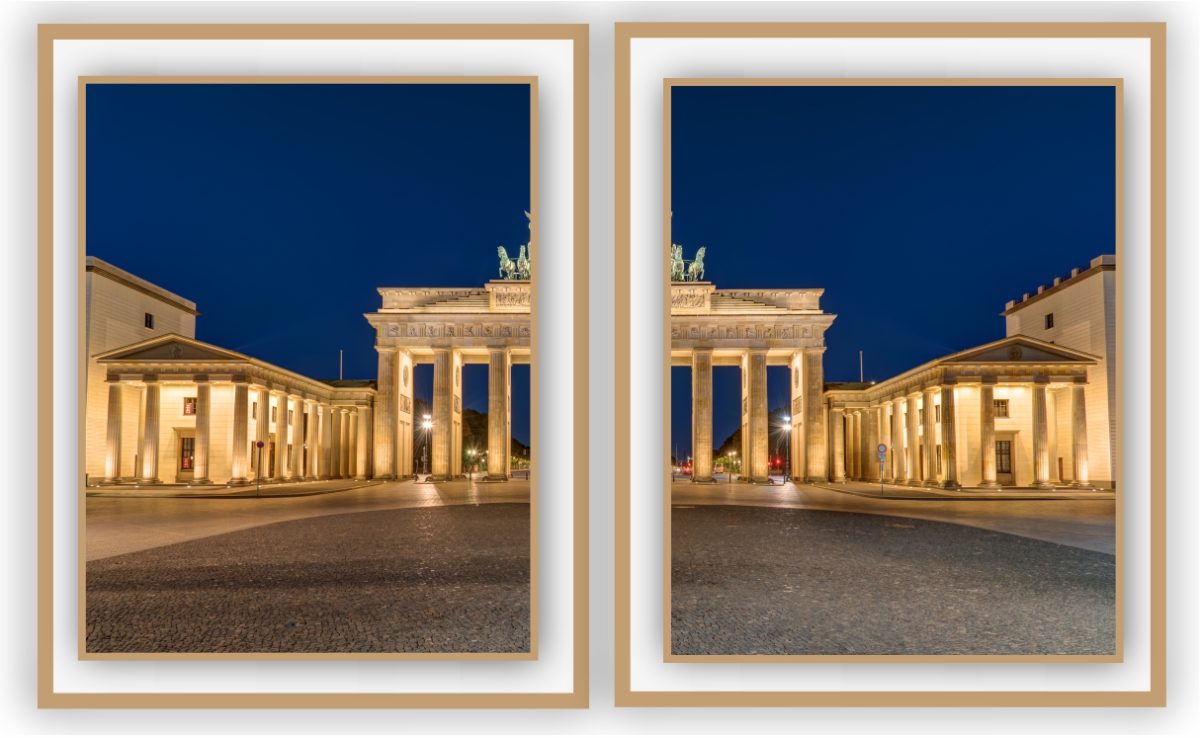 Jogo com 2 Quadros Decorativos Brandenburger Tor Berlim - Imagem 4
