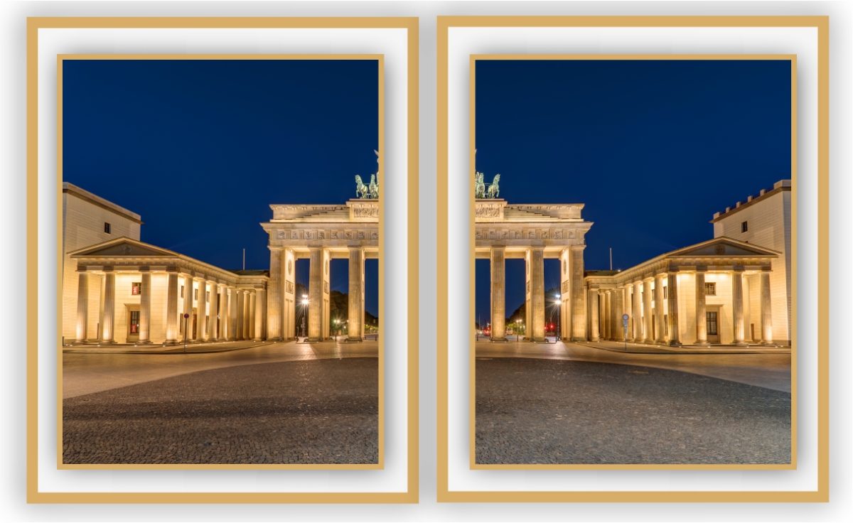 Jogo com 2 Quadros Decorativos Brandenburger Tor Berlim - Imagem 5