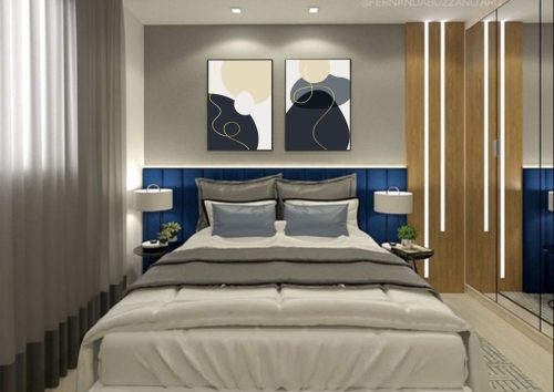 Jogo com 2 Quadros Decorativos Abstratos com Linhas e Formas