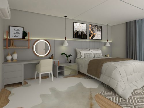 Jogo com 2 Quadros Decorativos Abstrato Geométrico com Detalhes Dourado