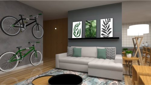 Jogo com 3 Quadros Decorativos Folhas