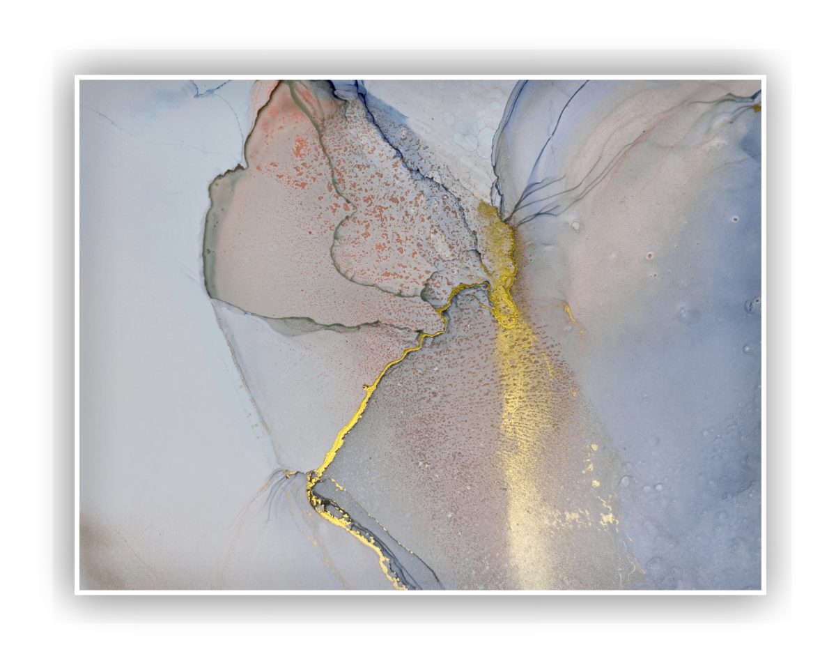 Quadro Decorativo Abstrato Marmorizado Azul - Imagem 8