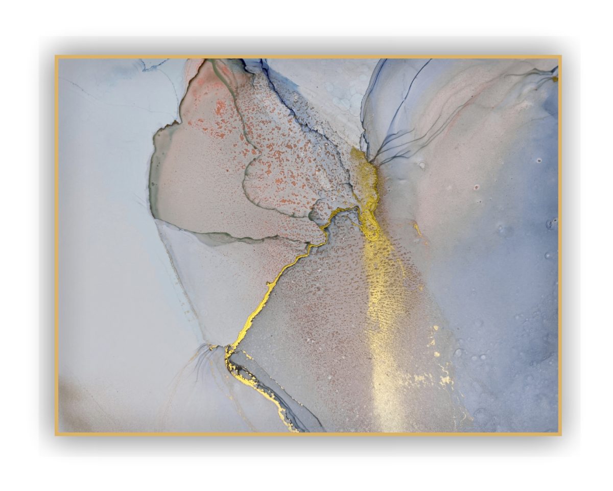 Quadro Decorativo Abstrato Marmorizado Azul - Imagem 10