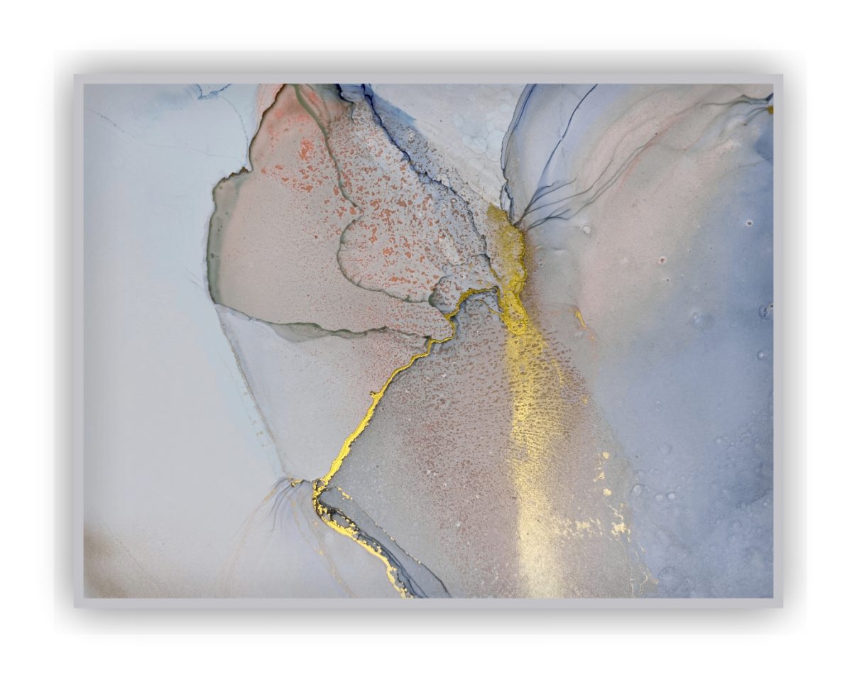 Quadro Decorativo Abstrato Marmorizado Azul - Imagem 18