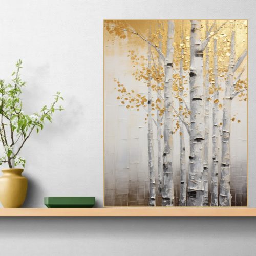 Quadro Decorativo Árvores Minimalista