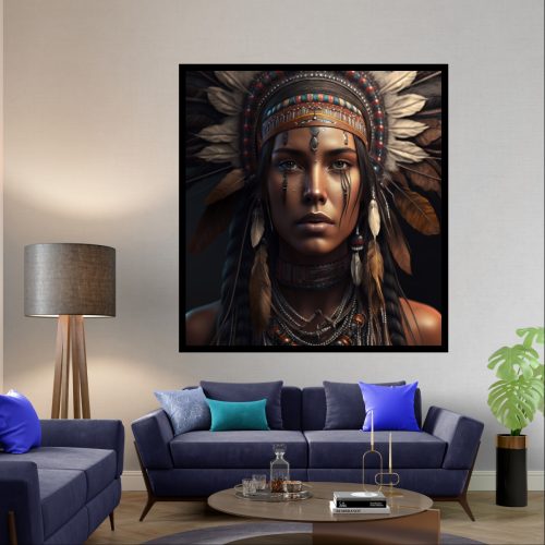 Quadro Decorativo Mulher Indígena