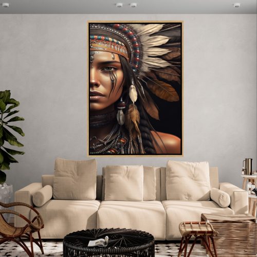 Quadro Decorativo Rosto Índia